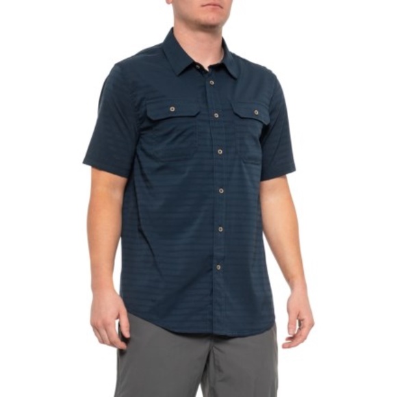Gerry Weber Other - Men's Blue Pattern Button-Down Short-Sleeve Shirt